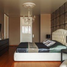 Design perete în dormitor: alegere de culori, opțiuni de finisare, 130 de fotografii în interior-8