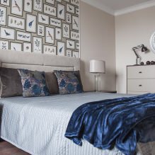 Sienų dizainas miegamajame: spalvų pasirinkimas, apdailos variantai, 130 nuotraukų interjere-2