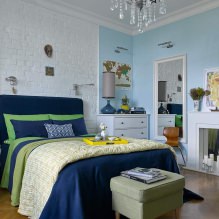 Sienų dizainas miegamajame: spalvų pasirinkimas, apdailos variantai, 130 nuotraukų interjere-27