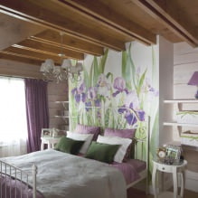 Disseny de parets al dormitori: elecció de colors, opcions d’acabat, 130 fotos a l’interior-13