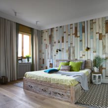 Vægdesign i soveværelset: valg af farver, efterbehandlingsmuligheder, 130 fotos i interiøret-16