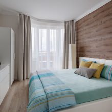 Sienų dizainas miegamajame: spalvų pasirinkimas, apdailos variantai, 130 nuotraukų interjere-7