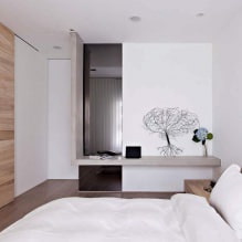 Vægdesign i soveværelset: valg af farver, efterbehandlingsmuligheder, 130 fotos i interiøret-11