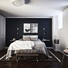 Sienų dizainas miegamajame: spalvų pasirinkimas, apdailos variantai, 130 nuotraukų interjere-15