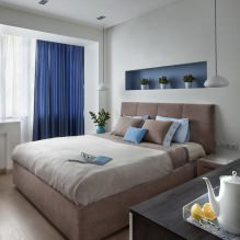 Seinäsuunnittelu makuuhuoneessa: värien valinta, viimeistelyvaihtoehdot, 130 kuvaa sisätiloissa-3