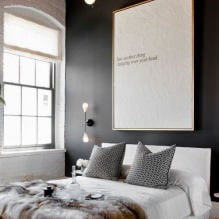 Sienu dizains guļamistabā: krāsu izvēle, apdares iespējas, 130 fotogrāfijas interjerā-4