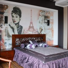 Sienų dizainas miegamajame: spalvų pasirinkimas, apdailos variantai, 130 nuotraukų interjere-21