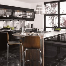 Bộ màu đen trong nội thất trong nhà bếp: thiết kế, lựa chọn hình nền, 90 ảnh-5