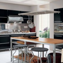 Bộ màu đen trong nội thất trong nhà bếp: thiết kế, lựa chọn hình nền, 90 ảnh-20