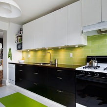 Bộ màu đen trong nội thất trong nhà bếp: thiết kế, lựa chọn hình nền, 90 ảnh-1