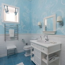 Modrá barva v interiéru: kombinace, designové nápady, 67 fotografií-3