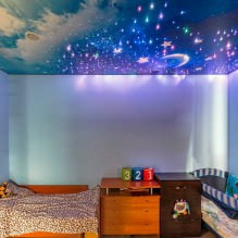 Plafond tendu dans une chambre d'enfant : 60 meilleures photos et idées-5