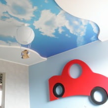 Joustava katto lastenhuoneessa: 60 parasta valokuvaa ja ideota-9