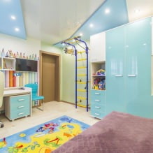 Plafond tendu dans une chambre d'enfant : 60 meilleures photos et idées-2