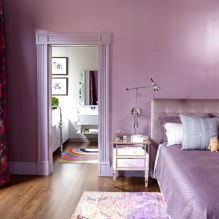 Violetinių atspalvių interjeras: deriniai, kambarių apžvalga, 70 nuotraukų-7