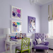 Sisustus violettisävyisinä: yhdistelmät, yleiskatsaus huoneista, 70 valokuvaa-17