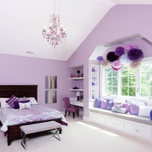 Wnętrze w odcieniach fioletu: kombinacje, przegląd pokoi, 70 zdjęć-3