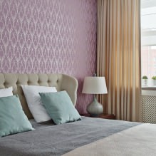 Hình nền màu tím trong nội thất: loại, thiết kế, lựa chọn rèm cửa, 70 ảnh-8