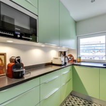 Zaļās virtuves komplekts: izvēles iespējas, kombinācija, 60 fotogrāfijas-25