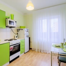 Set de bucătărie verde: caracteristici la alegere, combinație, 60 de fotografii-16