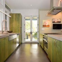 Πράσινο σετ κουζίνας: χαρακτηριστικά επιλογής, συνδυασμός, 60 φωτογραφίες-6