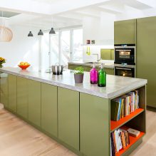Zaļās virtuves komplekts: izvēles iespējas, kombinācija, 60 fotogrāfijas-9