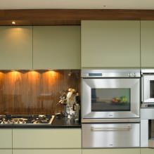 Zelená kuchynská súprava: vlastnosti podľa výberu, kombinácia, 60 fotografií-2