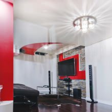 Лъскави опънати тавани: снимка, дизайн, изгледи, избор на цвят, преглед по стаи-39