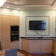 التصميم الداخلي للمطبخ مع سطح كونترتوب مظلم: الميزات والمواد والتركيبات و 75 صورة 1