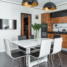 Nội thất nhà bếp với mặt bàn màu tối: tính năng, vật liệu, sự kết hợp, 75 ảnh-32