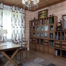 Cortines en una casa de fusta: característiques de disseny, tipus, 80 fotos-21