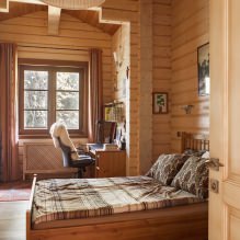Tende in una casa di legno: caratteristiche del design, tipi, 80 foto-2