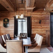 Cortines en una casa de fusta: característiques de disseny, tipus, 80 fotos-14