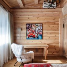 Záclony v dřevěném domě: designové prvky, typy, 80 foto-11