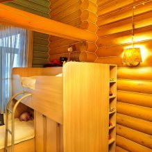 Cortines en una casa de fusta: característiques de disseny, tipus, 80 fotos-23