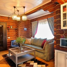 Rideaux dans une maison en bois: caractéristiques de conception, types, 80 photos-16