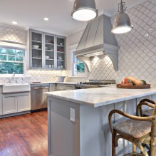 Set da cucina grigio: design, scelta della forma, materiale, stile (65 foto) -28