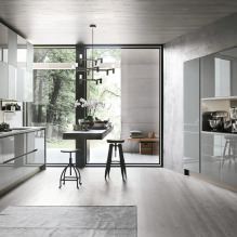 Set de bucătărie gri: design, alegere formă, material, stil (65 fotografii) -24