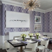 Papier peint lilas à l'intérieur: types, design, choix du style et des rideaux, combinaisons, 55 photos-3