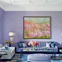 Kertas dinding ungu di pedalaman: jenis, reka bentuk, pilihan gaya dan langsir, kombinasi, 55 foto-6
