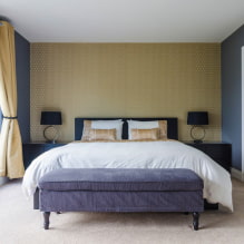 Conception d'une pièce avec des rideaux dorés: choix du tissu, combinaisons, types de rideaux, 70 photos -9