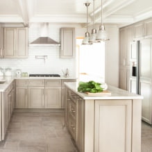 Béžová sada v interiéru kuchyně: design, styl, kombinace (60 fotografií) -10