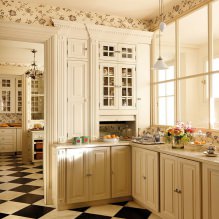 Bēšs komplekts virtuves interjerā: dizains, stils, kombinācijas (60 fotogrāfijas) -6