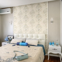 Gaišas krāsas guļamistabas interjerā: istabas dizaina iezīmes, 55 fotogrāfijas-10