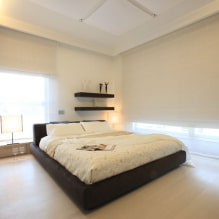Gaišas krāsas guļamistabas interjerā: istabas dizaina iezīmes, 55 fotogrāfijas-5