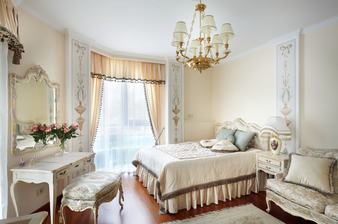 Gaišas krāsas guļamistabas interjerā: telpas dizaina iezīmes, 55 fotogrāfijas