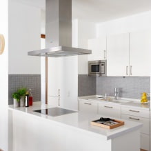 Biela kuchynská súprava: vlastnosti podľa výberu, kombinácia, 70 fotografií v interiéri-21