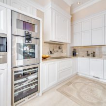 Biela kuchynská súprava: vlastnosti podľa výberu, kombinácia, 70 fotografií v interiéri-0