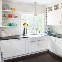 Bộ bếp màu trắng: các tính năng của sự lựa chọn, kết hợp, 70 bức ảnh trong nội thất-4