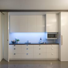 Balts virtuves komplekts: izvēles iespējas, kombinācija, 70 fotogrāfijas interjerā-26